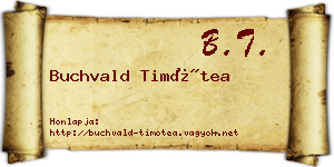 Buchvald Timótea névjegykártya